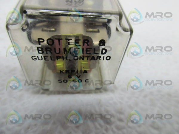 POTTER & BRUMFIELD KRP-11A-6 RELAY 6V NSMP