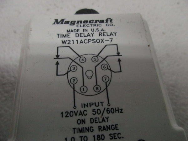 MAGNECRAFT W211ACPS0X-7 1.0-180 SEC TIME DELAY RELAY  NSMP