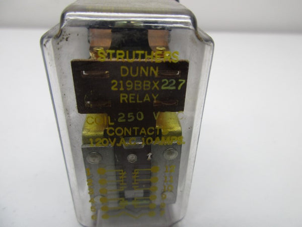 STRUTHERS DUNN 219BBX227 RELAY 250V NSMP