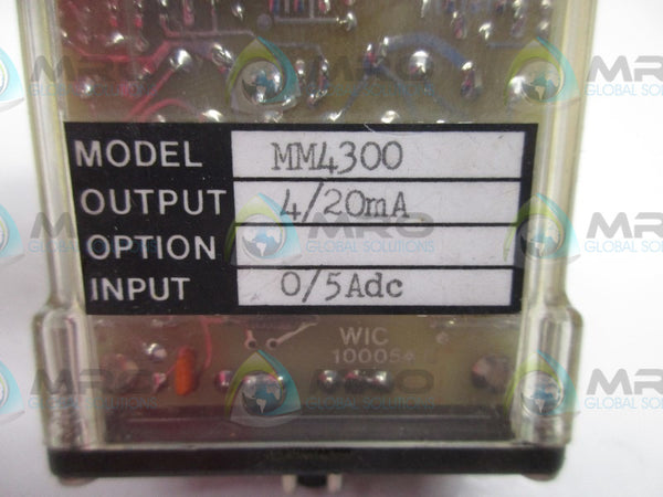 WILKERSON MM4300 RELAY MODULE 4/20MA 0/5ADC  UNMP