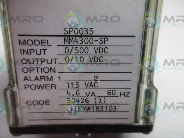 WILKERSON MM4300-SP RELAY MODULE 0/500VDC 0/10VDC  UNMP