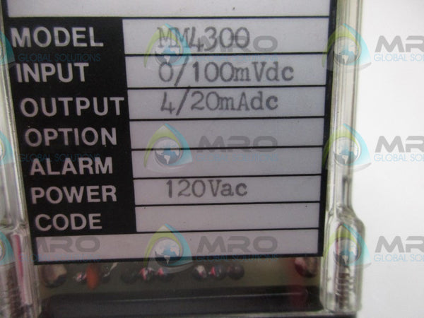 WILKERSON MM4300 RELAY MODULE 0/100MVDC 4/20MADC  UNMP