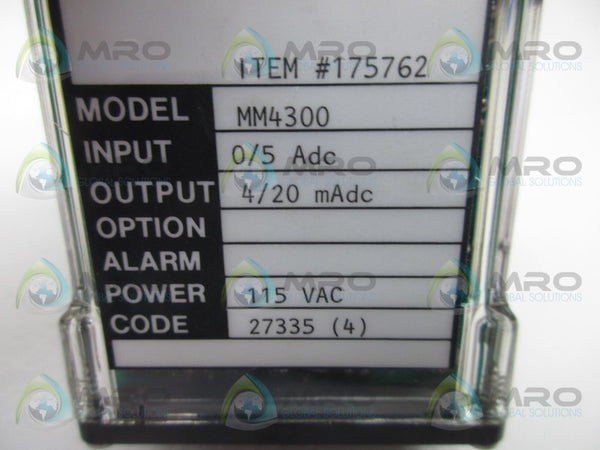 WILKERSON MM4300 RELAY MODULE 0/5ADC 4/20MADC  NSMP