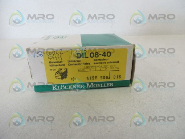 KLOCKNER MOELLER DIL08-40 CONTACTOR RELAY 415V NSMP
