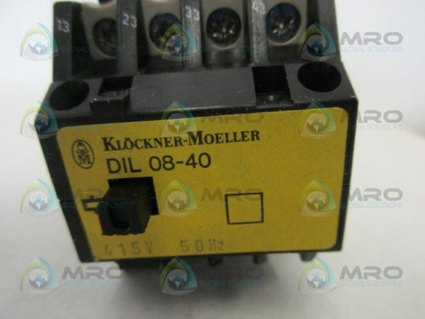KLOCKNER MOELLER DIL08-40 CONTACTOR RELAY 415V NSMP