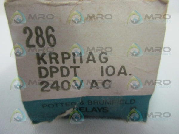 POTTER & BRUMFIELD KRPIIAG RELAY NSMP