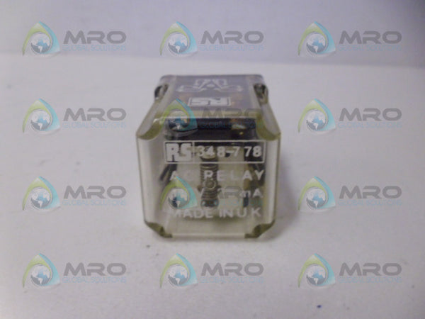 RS COMPONENTS 348-778 RELAY 115V UNMP