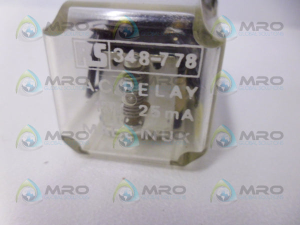 RS COMPONENTS 348-778 RELAY 115V UNMP