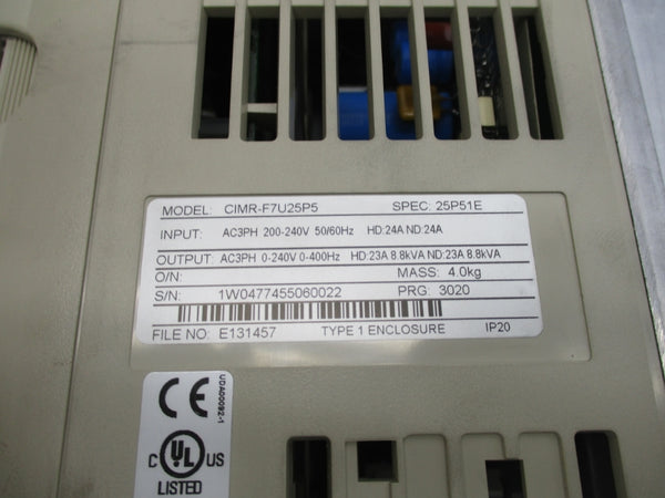 YASKAWA CIMR-F7U25P5 200-240V 24A UNMP