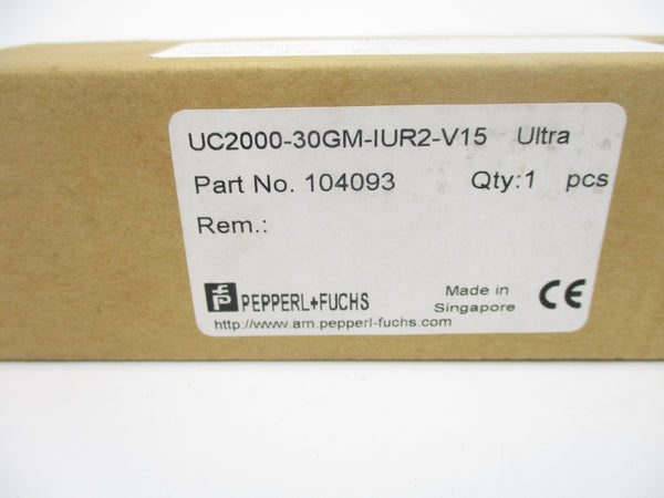 PEPPERL+FUCHS UC2000-30GM-IUR2-V15 104093 10-30VDC NSMP