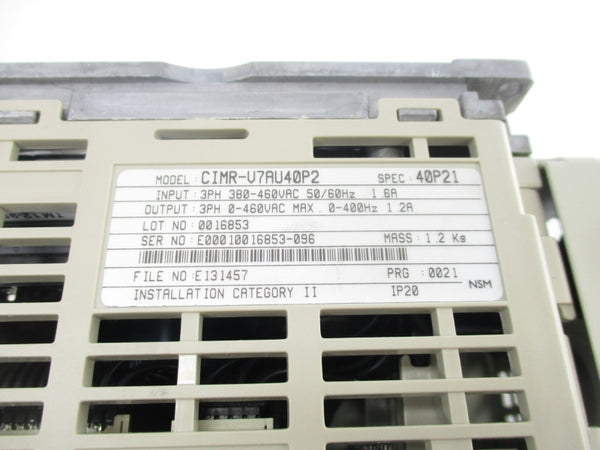 YASKAWA ELECTRIC CIMR-V7AU40P2 380-460VAC 1.6A NSNP