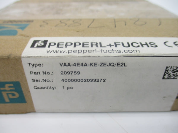 PEPPERL+FUCHS VAA-4E4A-KE-ZEJQ/E2L 209759 21-31VDC 6A NSMP