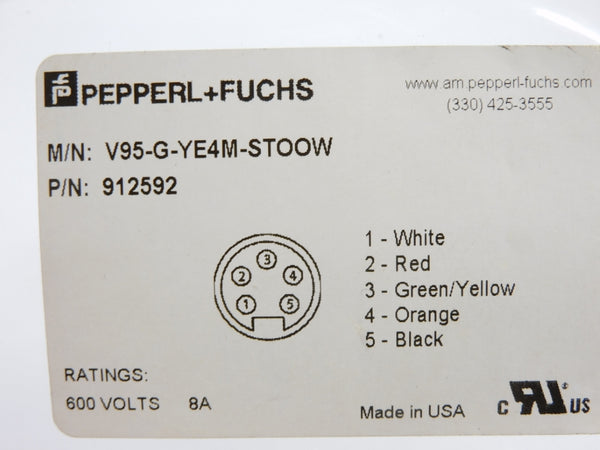 PEPPERL+FUCHS V95-G-YE4M-STOOW 912592 600V 8A NSMP