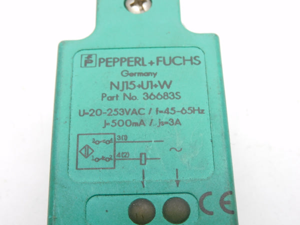 PEPPERL+FUCHS NJ15+U1-W 36683S 20-253VAC 3A UNMP