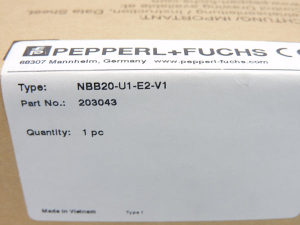 PEPPERL+FUCHS NBB20-U1-E2-V1 203043 10-30VDC NSMP