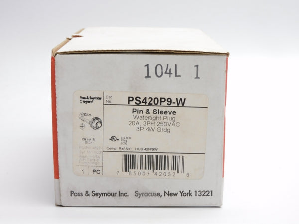 PASS&SEYMOUR LEGRAND PS420P9-W 250VAC 20A NSMP