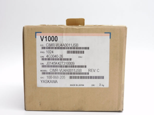 YASKAWA CIMR-VU4A0011JSB 380-480V 10.4/14.0A (NO COVER) NSMP