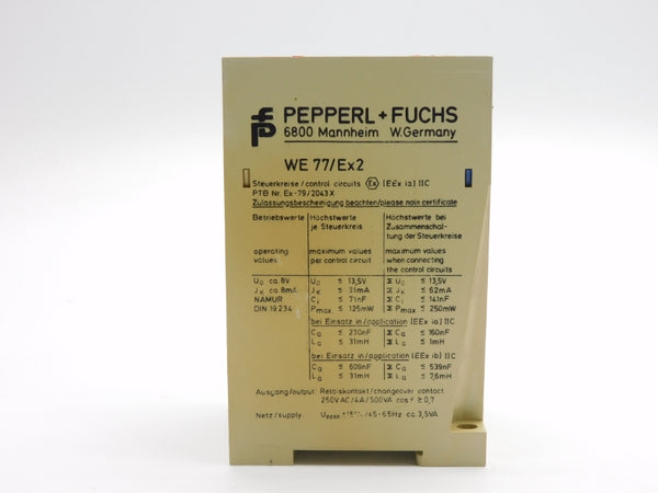 PEPPERL+FUCHS WE77/EX2 01669S 110VAC UNMP