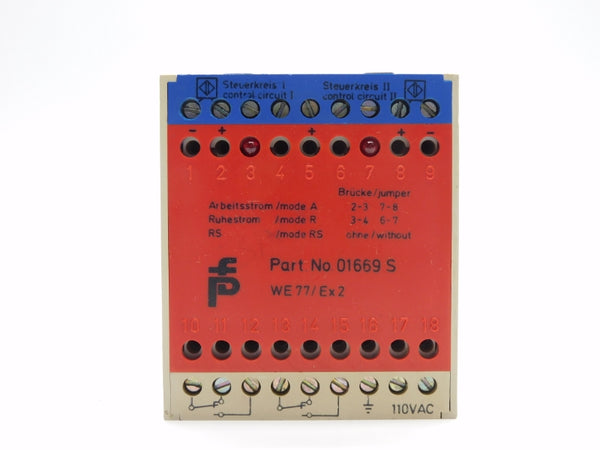 PEPPERL+FUCHS WE77/EX2 01669S 110VAC UNMP