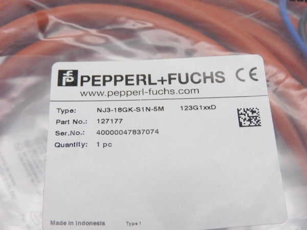 PEPPERL+FUCHS NJ3-18GK-S1N-5M 127177 NSMP