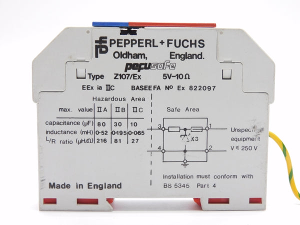 PEPPERL+FUCHS Z107/EX 822097 5V UNMP