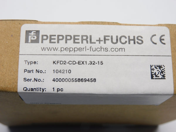 PEPPERL+FUCHS KFD2-CD-EX1.32-15 104210 NSFS