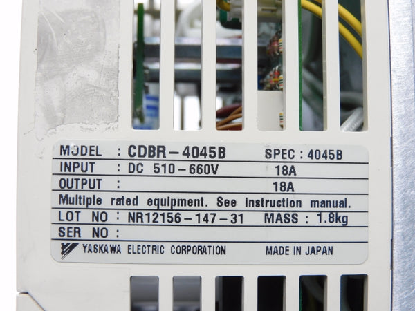 YASKAWA CDBR-4045B 510-600VDC 18A NUPI