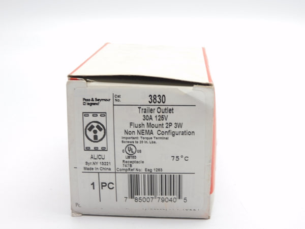 PASS&SEYMOUR LEGRAND 3830 125V 30A NSMP