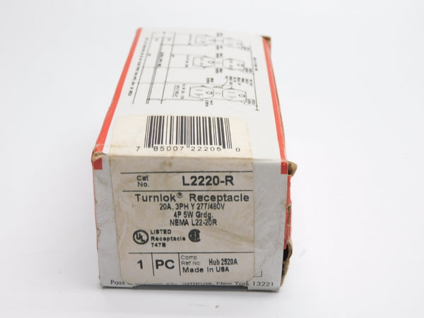 PASS&SEYMOUR LEGRAND L2220-R 277/480V 20A NSMP