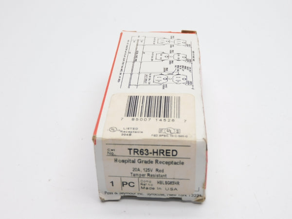 PASS&SEYMOUR LEGRAND TR63-HRED 125V 20A NSMP