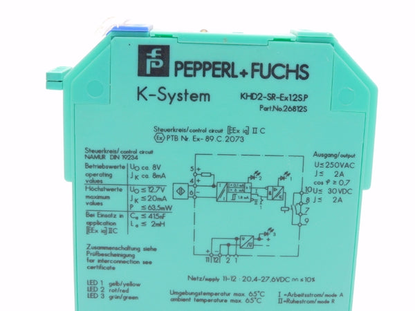 PEPPERL+FUCHS KHD2-SR-EX1.2S.P 26812S 250VAC 2A NSNP
