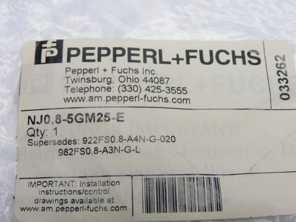 PEPPERL+FUCHS NJ0.8-5GM25-E 033262 NSMP