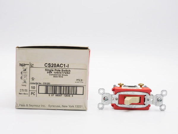 PASS&SEYMOUR LEGRAND CS20AC1-I 120/277VAC 20A (PKG OF 10) NSMP