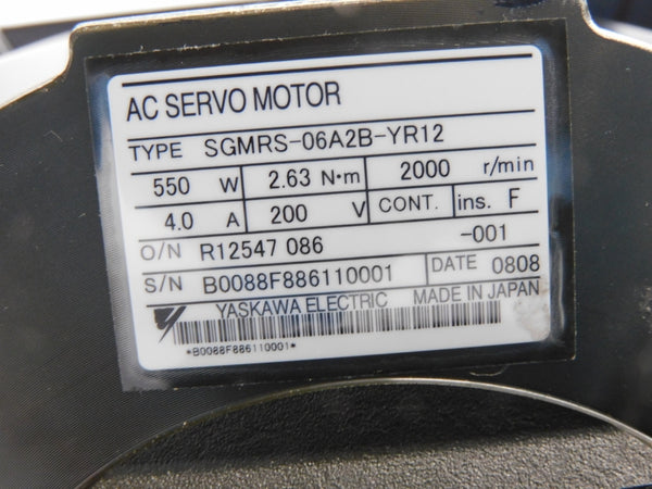YASKAWA SGMRS-06A2B-YR12 200V 4.0A NSNP