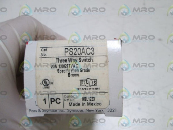 PASS & SEYMOUR THREE WAY SWITCH PS20AC3 NSMP