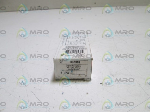 PASS & SEYMOUR DUPLEX RECEPTACLE IG5362 NSMP