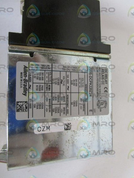ALLEN BRADLEY 24V DC RELAY 700S-DCPK220Z24 SER. E  UNMP