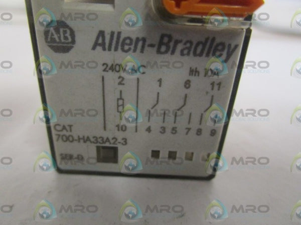 ALLEN BRADLEY 700-HA33A2-3 SER. D RELAY 240VAC  UNMP