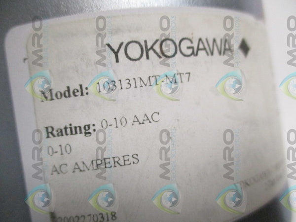YOKOGAWA 103131MT-MT7 PANEL METER 0-10 AC AMPS NSNP