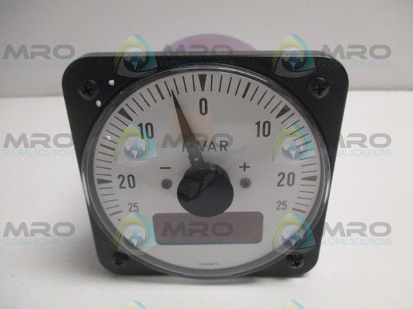YOKOGAWA 123191HE-HE1/JBL PANEL METER -25-0-+25 MVAR NSMP