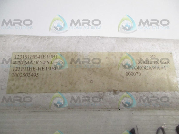 YOKOGAWA 123191HE-HE1/JBL PANEL METER -25-0-+25 MVAR NSMP