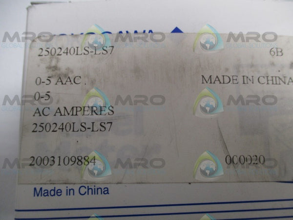 YOKOGAWA 250240LS-LS7 PANEL METER 0-5 ACA NSMP