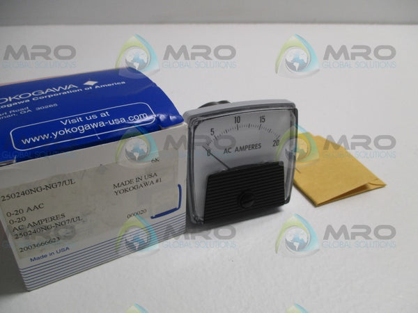 YOKOGAWA 250240NG-NG7/UL PANEL METER 0-20 ACA NSMP