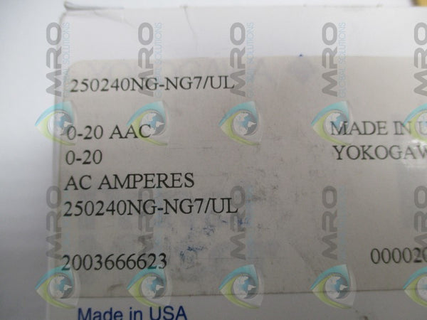 YOKOGAWA 250240NG-NG7/UL PANEL METER 0-20 ACA NSMP