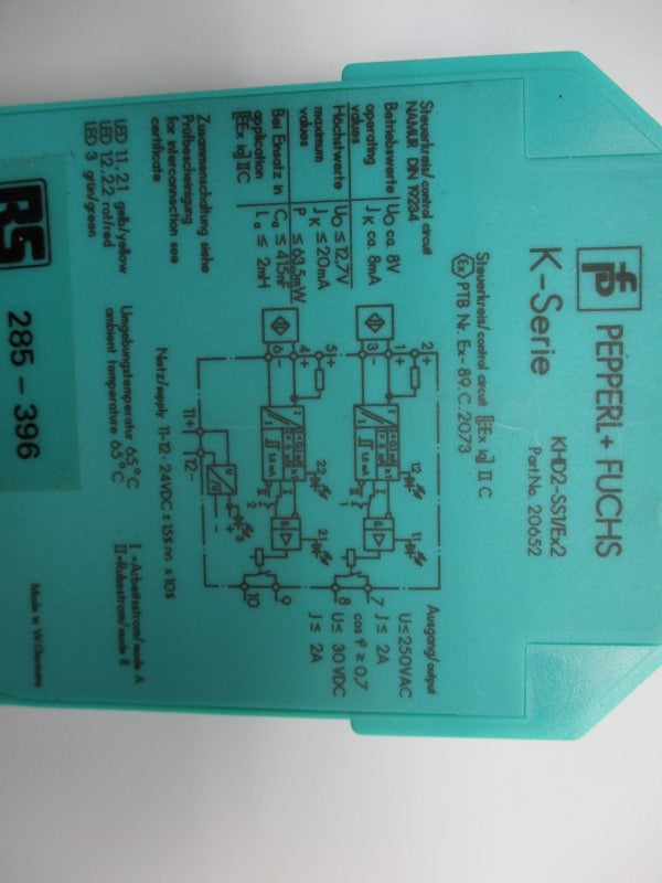 PEPPERL+FUCHS KHD2-SS1/EX2 20652S 250VAC 2A UNMP