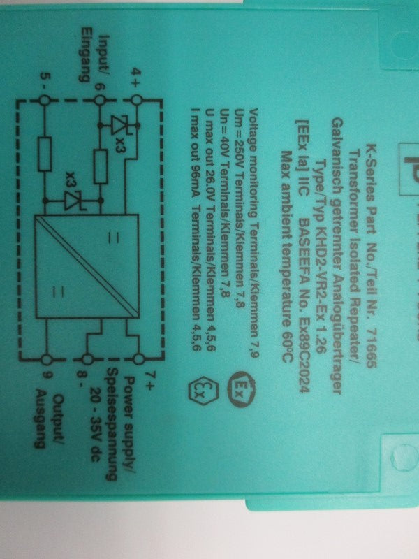 PEPPERL+FUCHS KHD2-VR2-EX1.26 UNMP