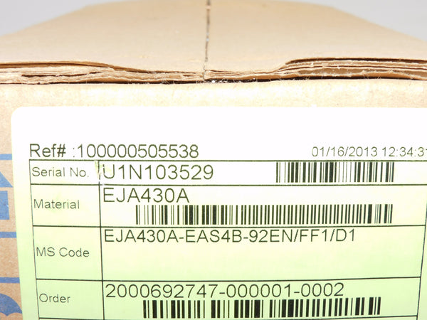 YOKOGAWA EJA430A-EAS4B-92EN/FF1/D1 NSFS