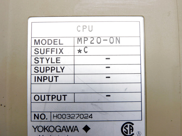 YOKOGAWA MP20-ON (AS PICTURED) UNMP