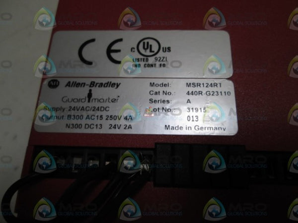 ALLEN BRADLEY SAFETY RELAY 440R-G23110 SERIES A  UNMP