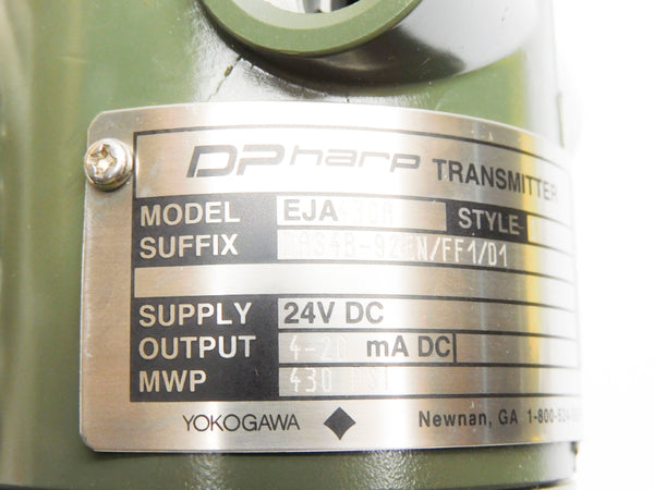 YOKOGAWA EJA430A-DAS4B-92EN/FF1/D1 430PSI NSMP
